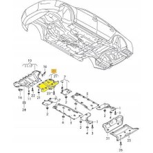 Gkl Audi A8 Motor Alt Muhafaza Ön Orta 2010-2017 4H0825236N