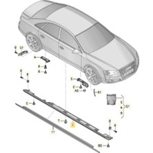 Gkl Audi A8 Sağ Marşpiyel  2010-2013 4H4853860B