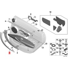 F30-F34-F32-F36 Kapı Tutamak Kaplaması Sağ Ön Arka Gri 2012-18