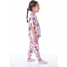 Bunny Hopp %100 Pamuk Interlok Kumaş Sevimli Paw Patrol Baskılı Kısa Kollu Yazlık Kız Çocuk Pijama Takımı