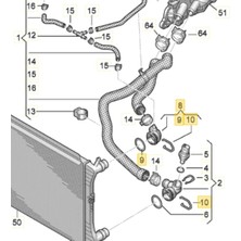 Golf 7.5 A3 Leon Passat B8 Tiguan Su Flanşı Benzinli 5Q0122291BD