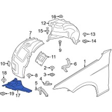 Bmw F30 Lci M-Tech Sol Ön Kürek Bakaliti 51718055019