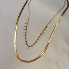 Humer Accessories Ikili Italyan Zincir Çelik Kolye