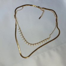 Humer Accessories Ikili Italyan Zincir Çelik Kolye