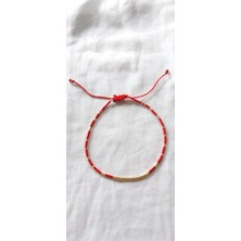 Huayen Atelier Kırmızı Dore Miyuki Boncuk Halhal