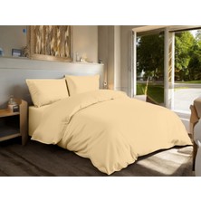 Aymura Home Pamuklu Düz Renkli Nevresim Takımı Çarşafı Lastikli Çift Kişilik