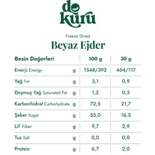 Dokuru Ejder Meyvesi Kuru Meyve Cipsi - Dondurularak Kurutulmuş Freeze Dried Çıtır Beyaz Pitaya