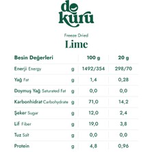 Dokuru Lime Kuru Meyve Cipsi - Dondurularak Kurutulmuş Freeze Dried Çıtır Misket Limonu