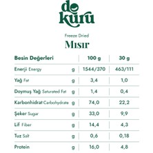 Dokuru Mısır Kuru Sebze Cipsi - Dondurularak Kurutulmuş Freeze Dried Çıtır Mısır