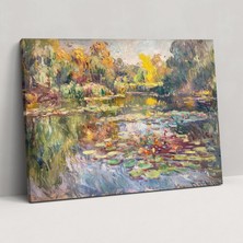 Painted Anarchy Claude Monet Serene Pond Duvar Sanatı - Claude Monet, Ev Dekorasyonu, Claude Monet, Duvar Sanatı, 90X60