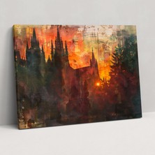 Painted Anarchy Gün Batımı Katedrali Claude Monet Duvar Dekorasyonu - Claude Monet, Ev Dekorasyonu, Duvar Dekorasyonu, Kanvas Tablo, 50X30