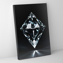 Painted Anarchy Zamansız Pırlanta Duvar Sanatı - Pırlanta, Elegance, Duvar Sanatı, Siyah Arka Plan, 30X50