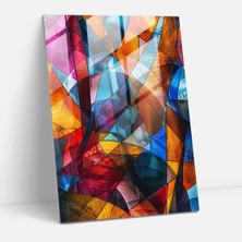 Painted Anarchy Kübizm Geometrik Cam Baskı - Kübizm, Kübizm, Duvar Süslemesi, Cam Duvar Sanatı, 30X45