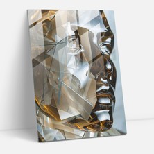 Painted Anarchy 3D Üst Üste Gelen Şekiller Kübizm Cam Sanatı - Kübizm, Cam Sanatı, Kübizm, Duvar Dekorasyonu, 30X45