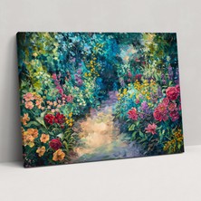 Painted Anarchy Claude Monet Kanvas Tablo - Canlı Çiçek Bahçesi Duvar Dekorasyonu - Claude Monet, Ev Dekorasyonu, Kanvas Tablo, Claude Monet, 50X30