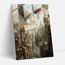 Painted Anarchy Dadaizm Duvar Dekorasyonu - Gerçeküstü Şehir Manzarası - Dadaizm, Modern Sanat, Dadaizm, Ev Dekorasyonu, 30X45