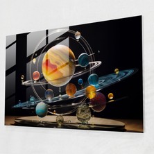 Painted Anarchy Güneş Sistemi Galaksi Cam Baskı - Dünya, Güneş Sistemi, Galaksi, Kozmik, 45X30