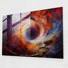 Painted Anarchy Galaksi Cam Baskı - Dünya, Kalın Fırça Darbeleri, Modern Sanat, Galaksi, 45X30