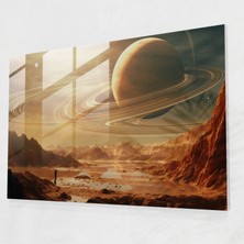 Painted Anarchy Saturn Cam Duvar Sanatı - Gerçeküstü Karışık Teknik - Dünya, Fotoğraf, Dijital Resim, Satürn, 45X30