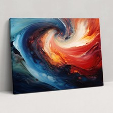 Painted Anarchy Jüpiter Kanvas Tablo - Dünya, Jüpiter, Soyut Yağlıboya Tablo, Canlı Renkler, 50X30