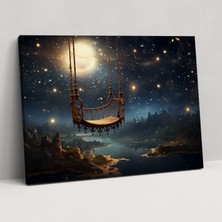 Painted Anarchy Dreamy Galaxy Duvar Sanatı - Dünya, Kanvas Tablo, Rüya Gibi, Kanvas Tablo, 50X30
