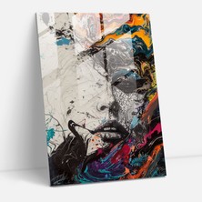 Painted Anarchy Iç Kargaşa Cam Duvar Sanatı - Ekspresyonizm, Duvar Dekorasyonu, Cam Duvar Sanatı, Modern Sanat, 30X45