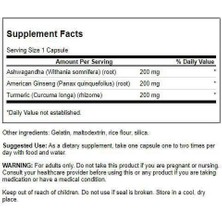 Swanson Turmeric Ashwagan*dha & American Ginseng Complex 60 Caps