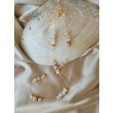 By Song Jewelry Sedef Doğaltaşlı Çelik Kolye