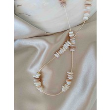 By Song Jewelry Sedef Doğaltaşlı Çelik Kolye