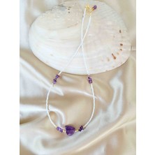 By Song Jewelry Ham Doğaltaşlı Ametist Kolye
