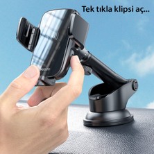 Yesido C186 Izgara Klipsli ve Yapışlı 15W Kablosuz Şarjlı Araç Tutucu - Siyah 382105