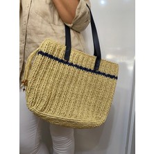 Trend Yün Evi 1 El Örgüsü Kağıt Ip Omuz Çantası (40CM En 30CM Boy)