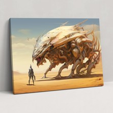 Painted Anarchy Fantasy Mars Kanvas Tablo - Dünya, Duvar Sanatı, Efsanevi Yaratıklar, Kanvas Tablo, 50X30