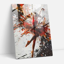Painted Anarchy Ekspresyonizm Sanat Tarzı Cam Baskı - Enerjik Dans Performansı Cam Duvar Sanatı - Ekspresyonizm, Cam Duvar Sanatı, Ekspresyonizm Sanat Tarzı, Ev Dekorasyonu, 30X45
