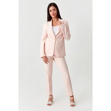 Select Moda Kadın Gold Düğmeli Blazer Ceket