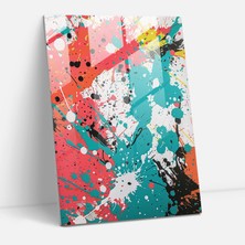 Painted Anarchy Aksiyon Boyama Cam Duvar Sanatı - Ritmik Boya Sıçramaları - Aksiyon Boyama, Boya Sıçramaları, Yaratıcılık, Cam Duvar Sanatı, 50X70