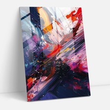 Painted Anarchy Dinamik Fırça Darbeleri Aksiyon Tablo Cam Duvar Sanatı - Aksiyon Tablo, Duvar Dekorasyonu, Aksiyon Tablo, Cam Duvar Sanatı, 30X45
