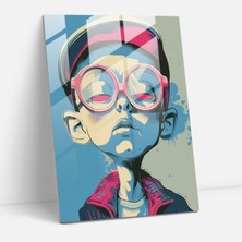 Painted Anarchy Retro Çizgi Film Karakterleri Cam Duvar Sanatı - Andy Warhol, Modern Sanat, Cam Baskı, Cam Duvar Sanatı, 30X45