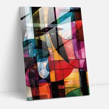 Painted Anarchy Dadaizm Cam Baskı - Soyut Şekiller ve Cesur Renkler - Dadaizm, Dadaizm Sanat Tarzı, Ev Dekorasyonu, Soyut Tasarım, 30X45