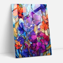 Painted Anarchy Vitray Kanayan Çiçekler Ev Dekorasyonu - Kanayan Çiçekler, Cam Sanatı, Ev Dekorasyonu, Duvar Dekorasyonu, 30X45