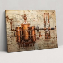 Painted Anarchy Leonardo Da Vinci Canvas Print - Intricate Mechanical Invention - Leonardo Da Vinci, Wall Art, Canvas Print, Home Decoration, 50X30