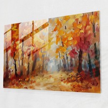 Painted Anarchy Leonid Afremov Modern Art - Whimsical Autumn Forest Scene - Leonid Afremov, Glass Print, Glass Wall Art, Leonid Afremov, 45X30