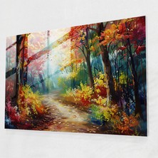 Painted Anarchy Leonid Afremov Wall Decoration - Enchanting Forest Path - Leonid Afremov, Glass Art, Glass Wall Art, Modern Art, 45X30