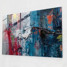 Painted Anarchy Soyut Sanat Ev Dekorasyonu, Kalın Fırça Darbeleri ve Katmanlı Dokular - Soyut Sanat, Modern Sanat, Soyut Sanat, Ev Dekorasyonu, 45X30