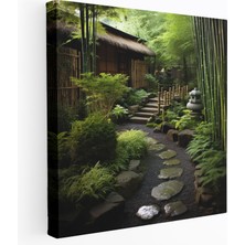 Painted Anarchy Asya Zen Bahçesi Kanvas Tablo - Asya, Huzurlu, Ev Dekorasyonu, Zen Bahçesi, 30X30