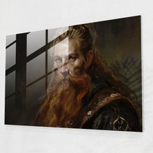 Painted Anarchy Leonardo Da Vinci Glass Print: Renaissance Portraits - Leonardo Da Vinci, Leonardo Da Vinci, Wall Decoration, Glass Print, 45X30