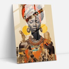 Painted Anarchy Afrocentric Kolaj Cam Baskı - Afro, Cam Sanatı, Afrocentric, Afro, 50X70