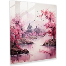Asian Serenity Cam Baskı - Asya, Modern Sanat, Cam Sanatı, Asya Kültürü, 30X30