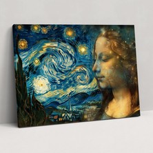 Painted Anarchy Celestial Painting Wall Art - Leonardo Da Vinci, Canvas Print, Wall Art, Leonardo Da Vinci, 50X30