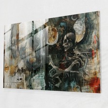 Painted Anarchy Leonardo Da Vinci Glass Art - Codex Pages - Leonardo Da Vinci, Modern Art, Leonardo Da Vinci, Glass Print, 45X30